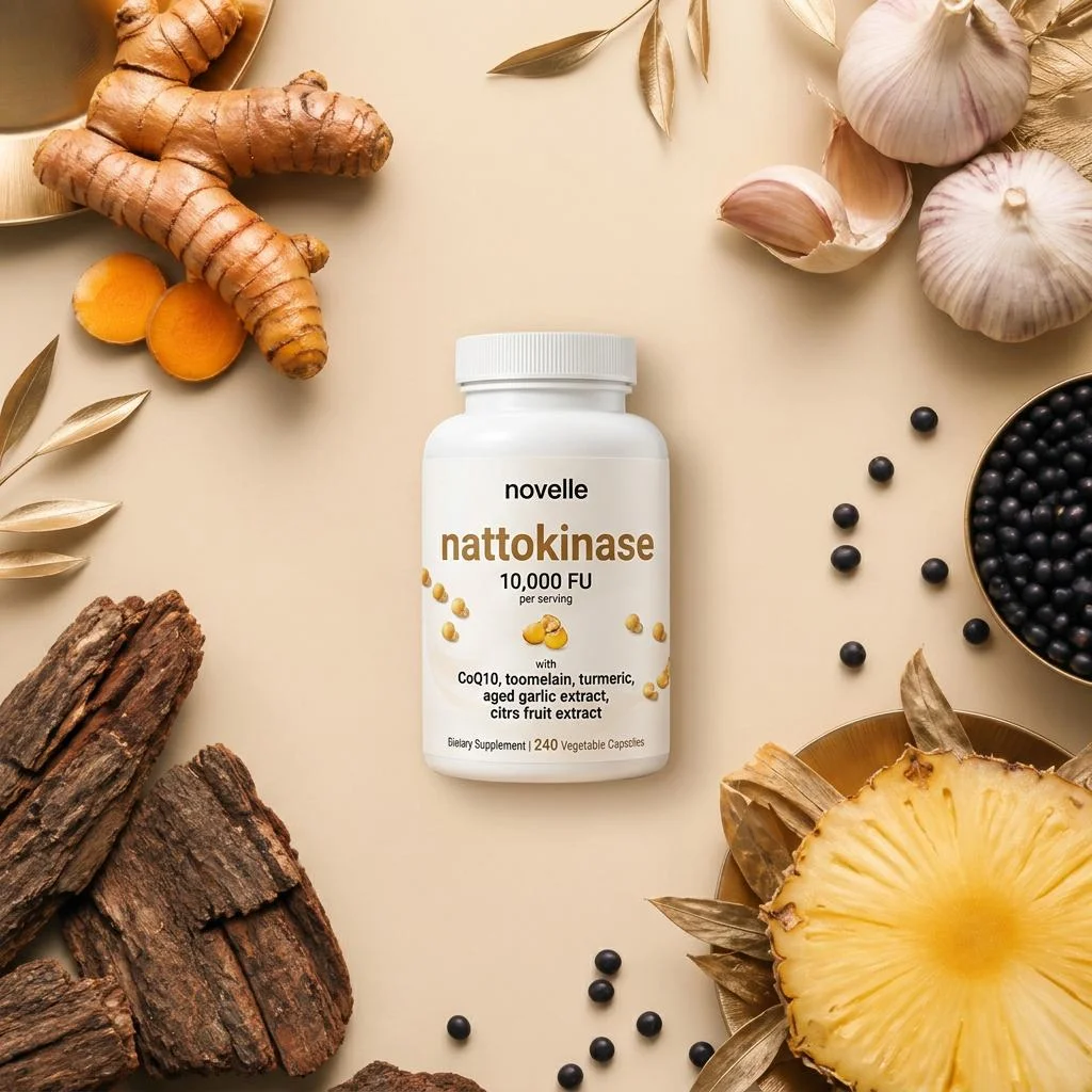 Novelle Nattokinase capsules with its botanical ingredients