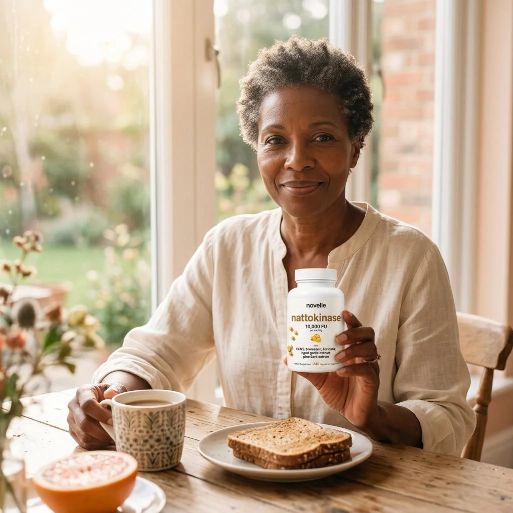 Denise K. holding Novelle Nattokinase