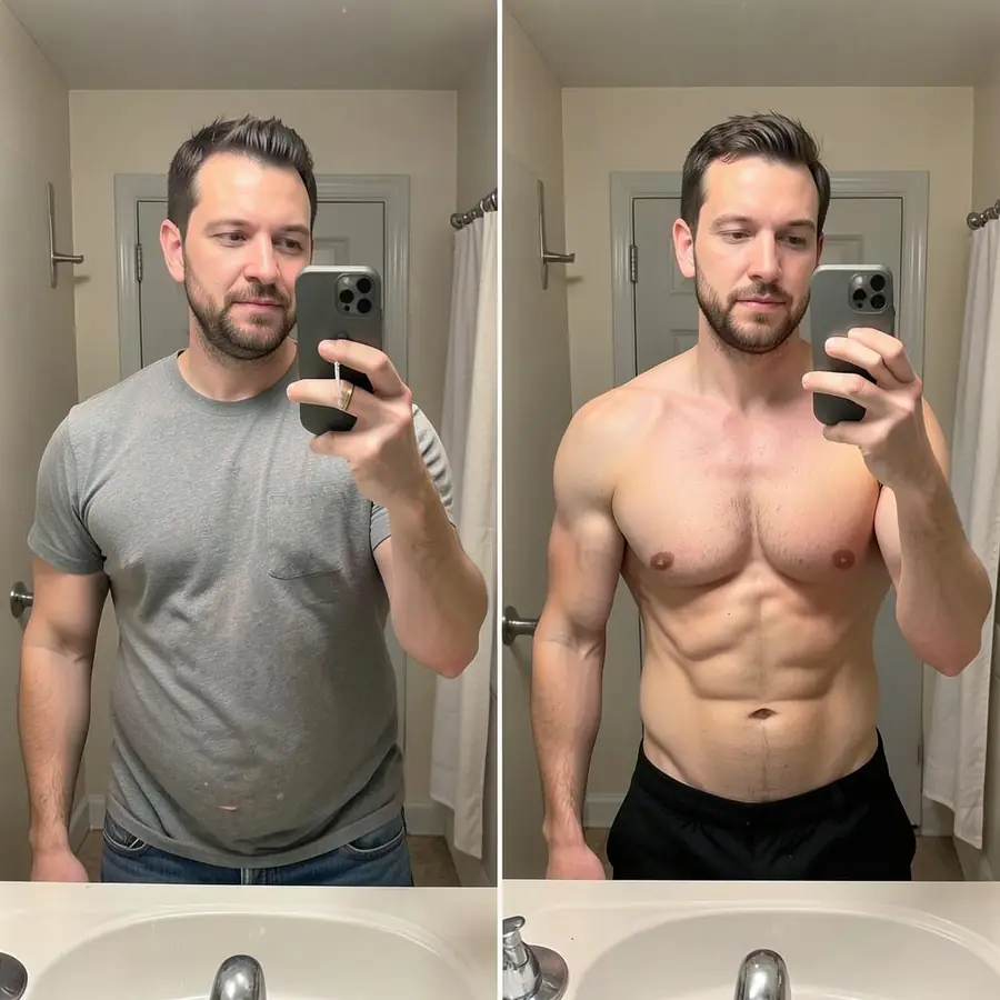 Derek H. before and after using Amino Core