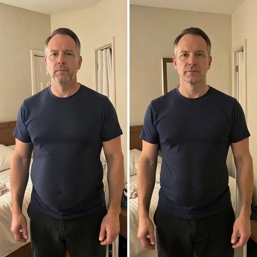 Chris B. before and after using Amino Core